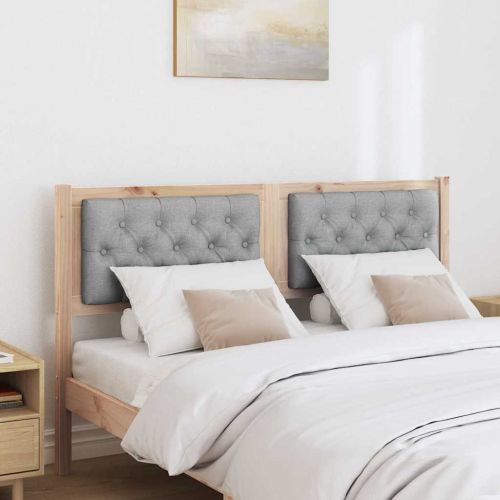 Облегалка за глава Кафяв и светло сив 150 cm Борово дърво масив