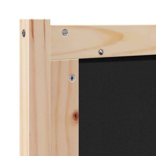 Облегалка за глава Кафяв и светло сив 150 cm Борово дърво масив