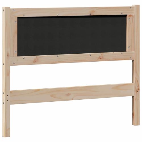 Облегалка за глава Кафяво и таупе 100 cm Борово дърво масив