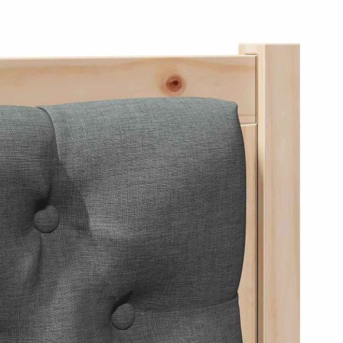 Облегалка за глава кафяво и тъмносиво 90 cm Борово дърво масив