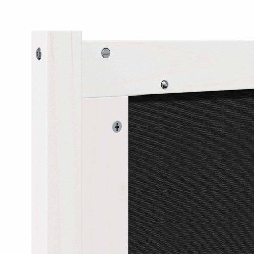 Облегалка за глава Бял и светлосив 80 cm Борово дърво масив