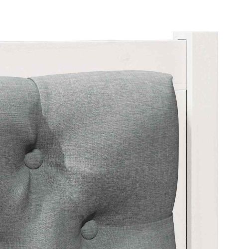 Облегалка за глава Бял и светлосив 75 cm Борово дърво масив