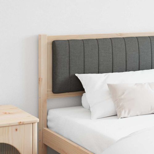 Тапицирана табла с таблото Кафяво 200 cm Солидно борово дърво