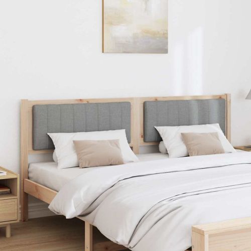 Тапицирана табла с таблото Кафяво 180 cm Солидно борово дърво