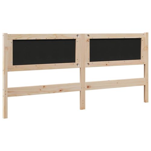 Тапицирана табла с таблото Кафяво 180 cm Солидно борово дърво