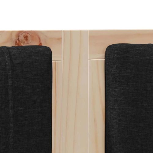 Тапицирана табла с таблото Кафяво 160 cm Солидно борово дърво