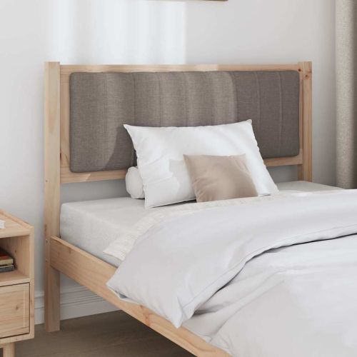 Тапицирана табла с таблото Кафяво 100 cm Солидно борово дърво