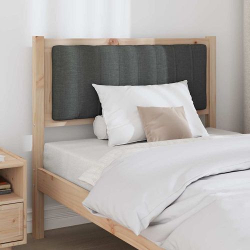 Тапицирана табла с таблото Кафяво 90 cm Солидно борово дърво