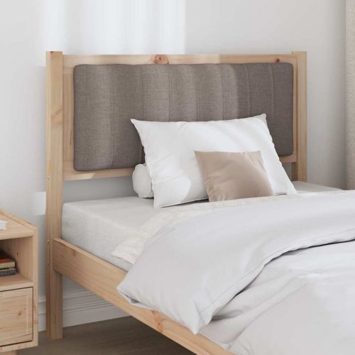 Тапицирана табла с таблото Кафяво 90 cm Солидно борово дърво