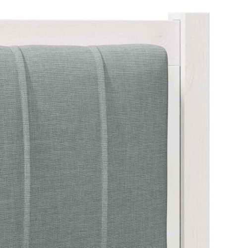 Тапицирана табла с таблото Бяло 90 cm Солидно борово дърво