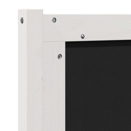 Тапицирана табла с таблото Бяло 90 cm Солидно борово дърво