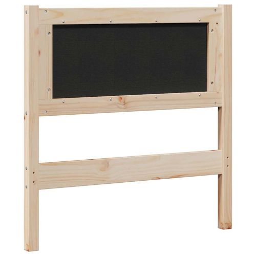 Тапицирана табла с таблото Кафяво 75 cm Солидно борово дърво