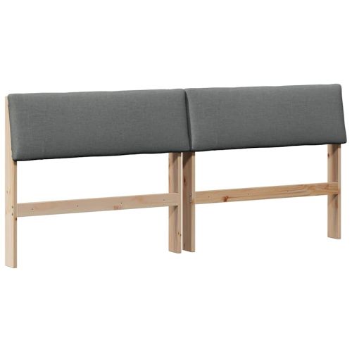 Тапицирана табла Тъмен сив 180 cm Солидно борово дърво