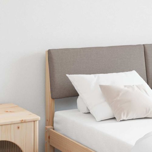 Тапицирана табла Таупе 140 cm Солидно борово дърво