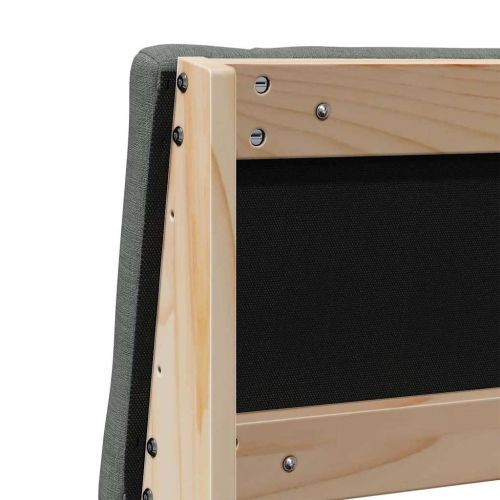 Тапицирана табла Тъмен сив 135 cm Солидно борово дърво