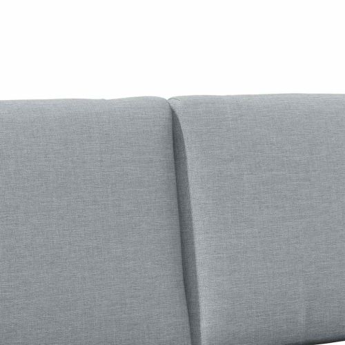 Тапицирана табла Светлосиво 120 cm Солидно борово дърво