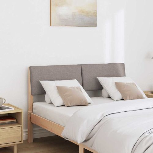 Тапицирана табла Таупе 120 cm Солидно борово дърво