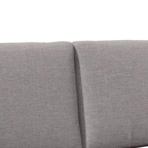 Тапицирана табла Таупе 120 cm Солидно борово дърво