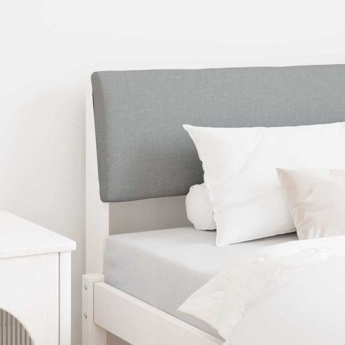 Тапицирана табла Светлосиво 100 cm Солидно борово дърво