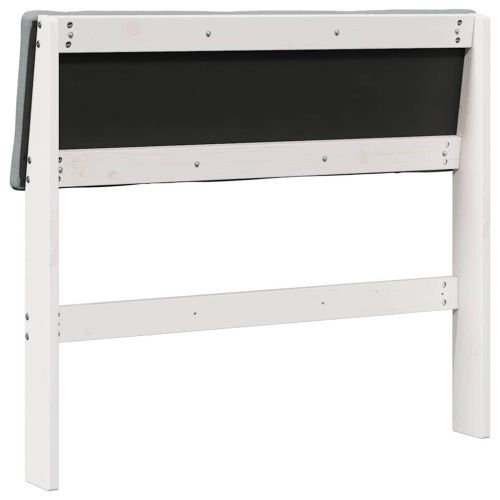 Тапицирана табла Светлосиво 100 cm Солидно борово дърво