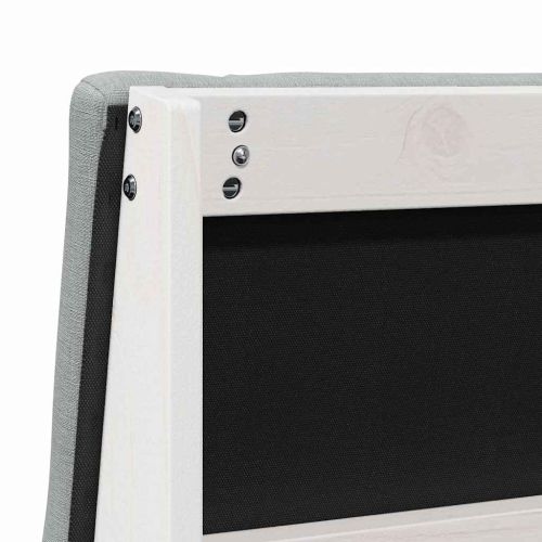 Тапицирана табла Светлосиво 100 cm Солидно борово дърво