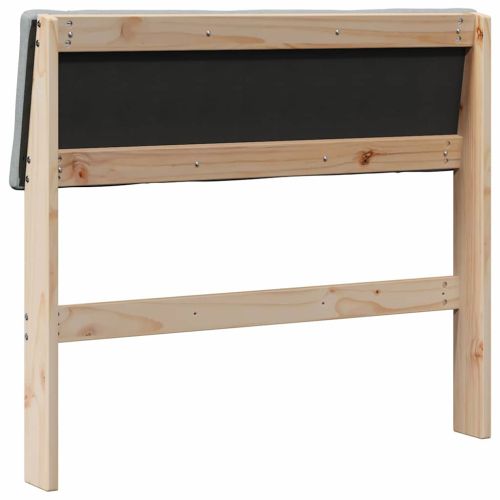 Тапицирана табла Светлосиво 90 cm Солидно борово дърво