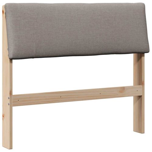 Тапицирана табла Таупе 90 cm Солидно борово дърво