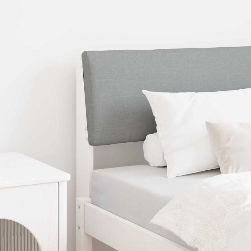 Тапицирана табла Светлосиво 80 cm Солидно борово дърво