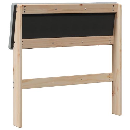 Тапицирана табла Светлосиво 75 cm Солидно борово дърво