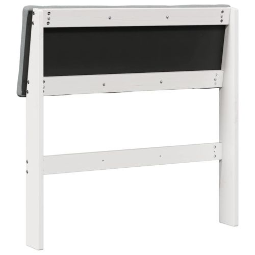 Тапицирана табла Светлосиво 75 cm Солидно борово дърво