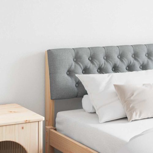 Тапицирана табла Светлосиво 200 cm Солидно борово дърво