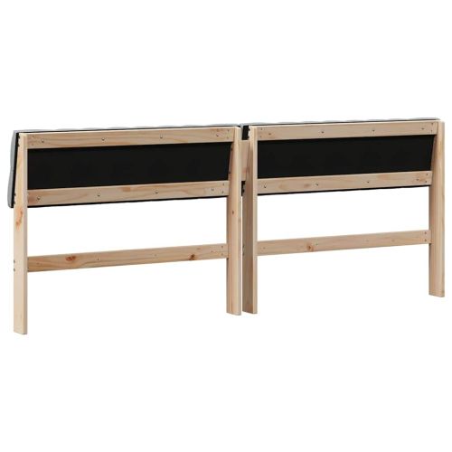 Тапицирана табла Светлосиво 200 cm Солидно борово дърво