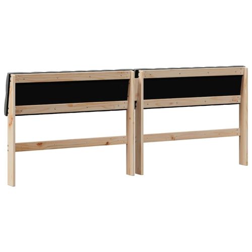 Тапицирана табла Тъмен сив 200 cm Солидно борово дърво