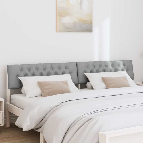 Тапицирана табла Светлосиво 200 cm Солидно борово дърво