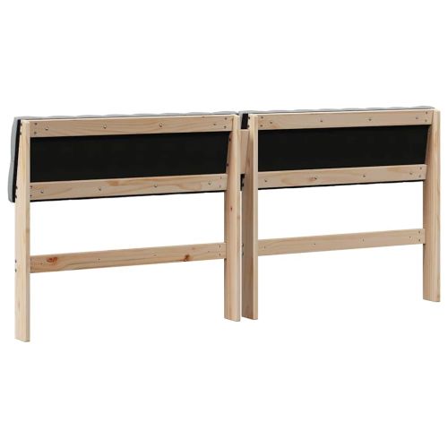 Тапицирана табла Светлосиво 180 cm Солидно борово дърво