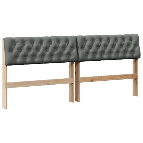 Тапицирана табла Тъмен сив 180 cm Солидно борово дърво