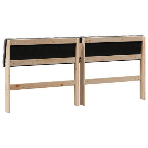 Тапицирана табла Тъмен сив 180 cm Солидно борово дърво