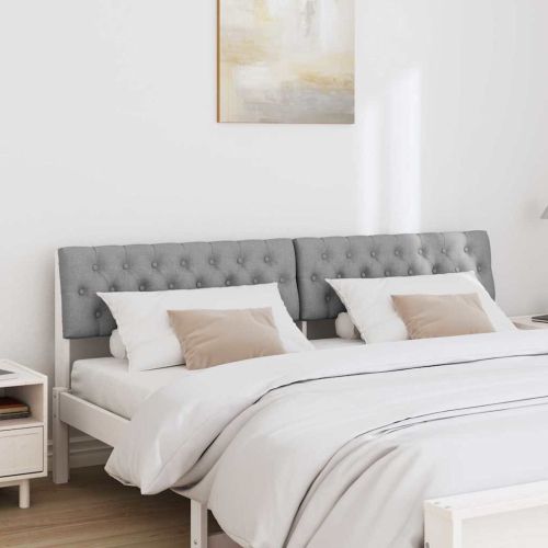 Тапицирана табла Светлосиво 180 cm Солидно борово дърво