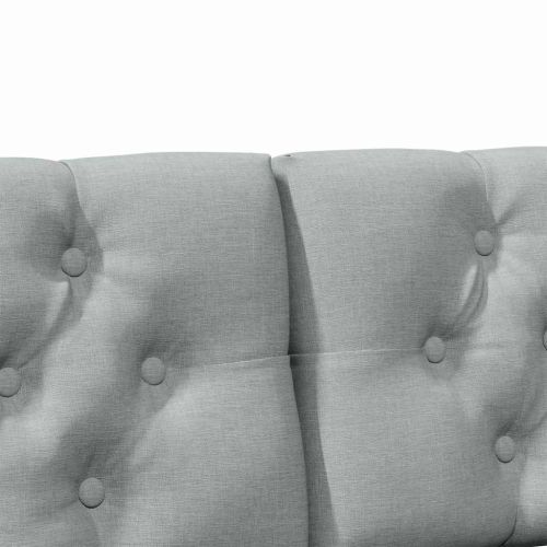 Тапицирана табла Светлосиво 180 cm Солидно борово дърво