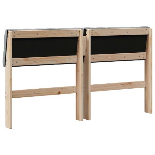 Тапицирана табла Светлосиво 160 cm Солидно борово дърво