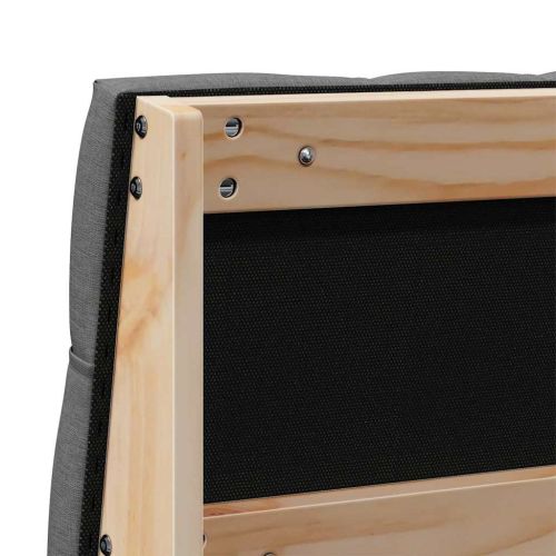 Тапицирана табла Тъмен сив 135 cm Солидно борово дърво