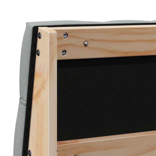 Тапицирана табла Светлосиво 120 cm Солидно борово дърво