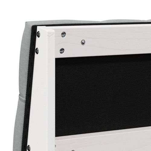 Тапицирана табла Светлосиво 120 cm Солидно борово дърво