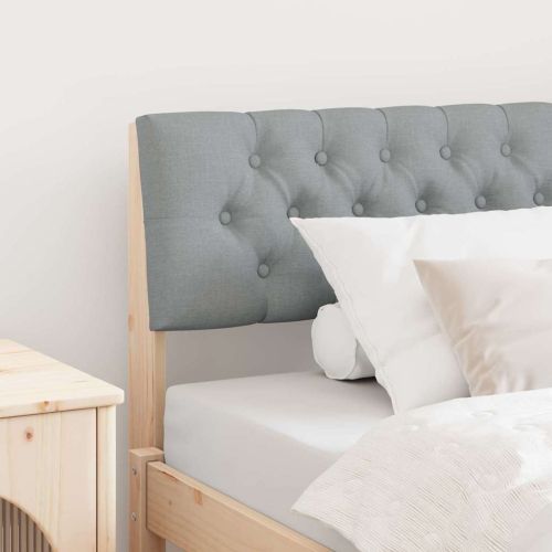 Тапицирана табла Светлосиво 100 cm Солидно борово дърво