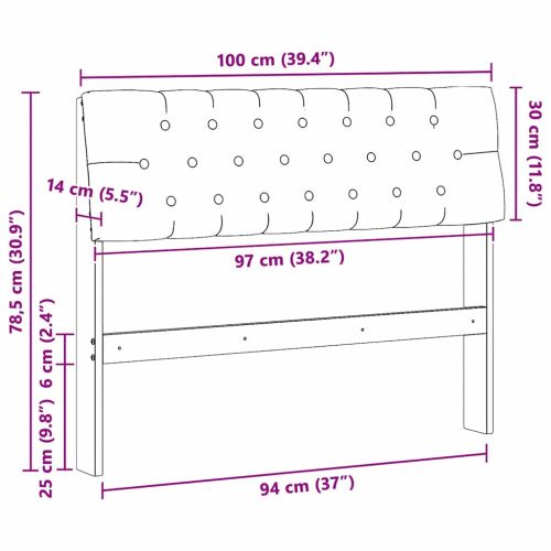 Тапицирана табла Светлосиво 100 cm Солидно борово дърво