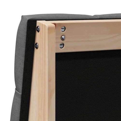 Тапицирана табла Тъмен сив 100 cm Солидно борово дърво