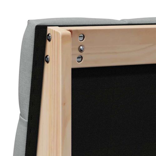 Тапицирана табла Светлосиво 90 cm Солидно борово дърво