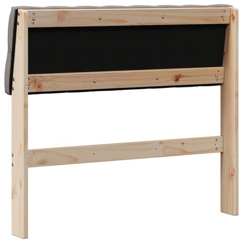 Тапицирана табла Таупе 90 cm Солидно борово дърво