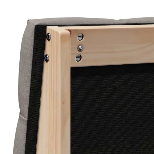 Тапицирана табла Таупе 90 cm Солидно борово дърво