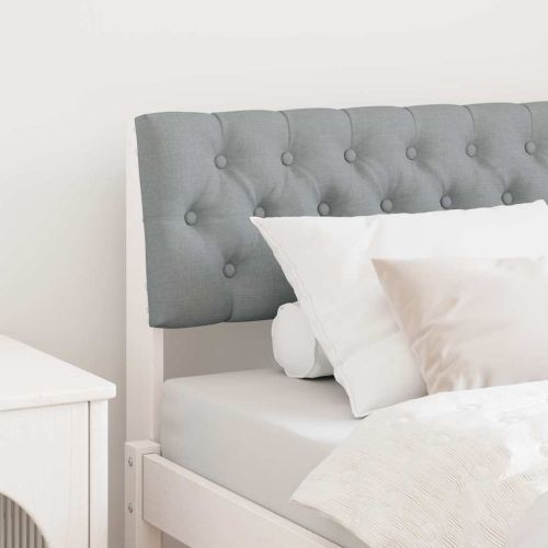 Тапицирана табла Светлосиво 90 cm Солидно борово дърво